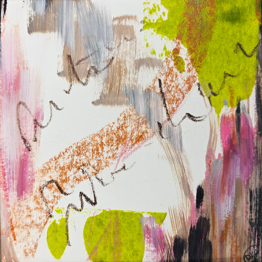 Leaves Swirl is a Painting from 'Spring Awakes' Collection by Debbie Chatfield UK Artist