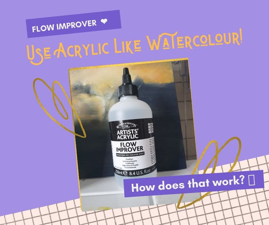 How to use Flow Improver to make Acrylic Act like a Watercolour!