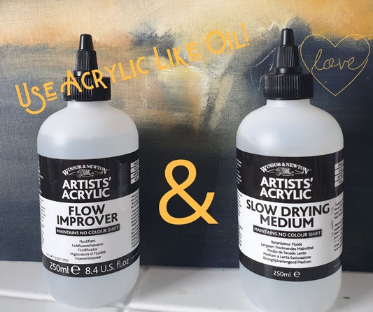 How to use Flow Improver + Slo-Drying Medium to make Acrylic Act like an Oil!