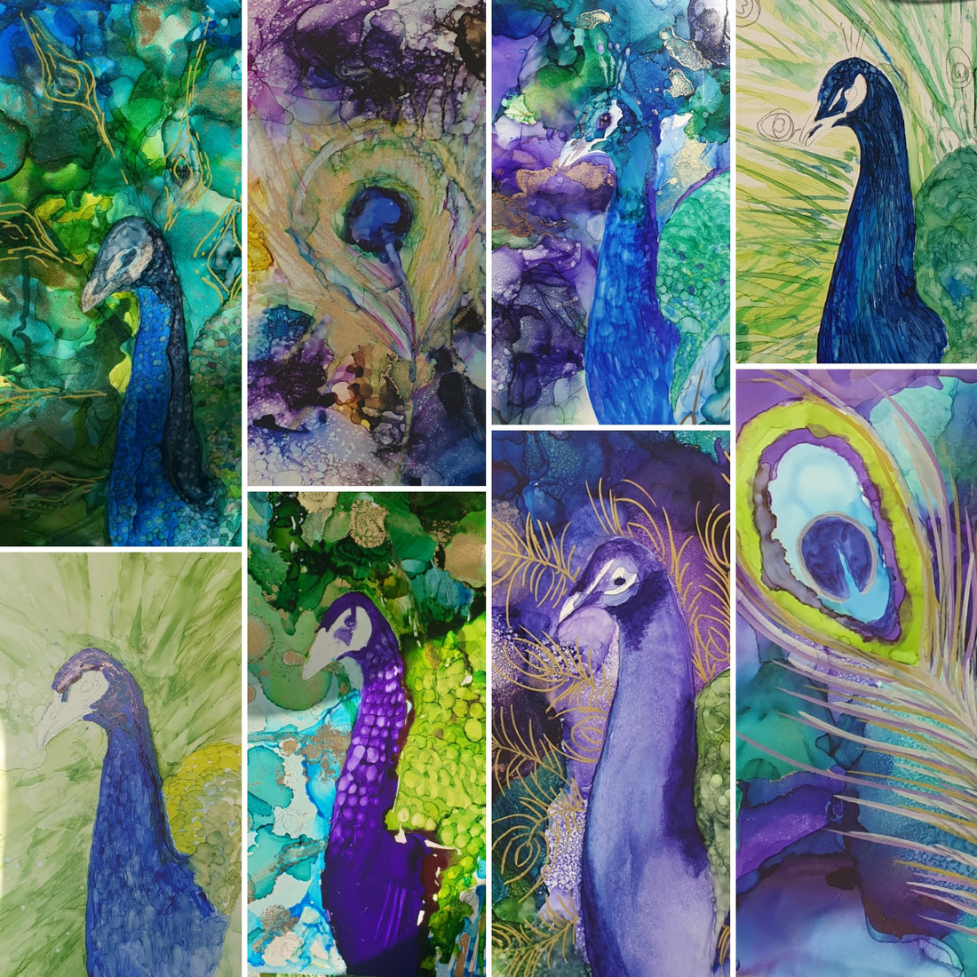Brilliant time painting Peacocks!
