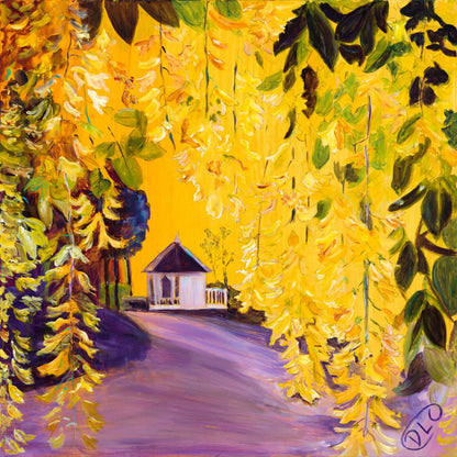 'A Laburnum Framed Bandstand' 
 - Artwork by Debbie Chatfield